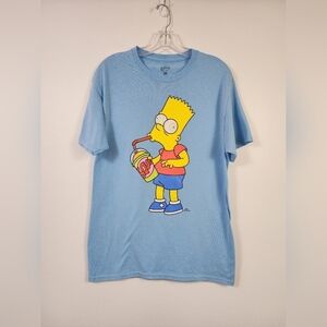 The Simpsons Light Blue Graphic T-Shirt, Sz Large